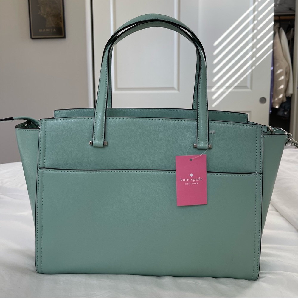KATE SPADE GERALDINE PATTERSON DRIVE SPRINGMEDW GREEN/MINT HANDBAG - Picture 3 of 11